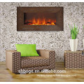 wall mounted antique wood electric fireplace